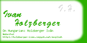 ivan holzberger business card